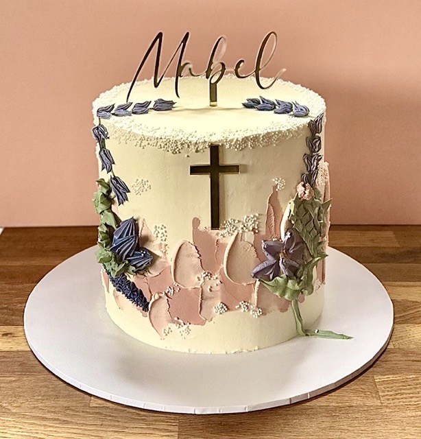 Christening Cake for Mabel made by Castelles in Stoke on Trent